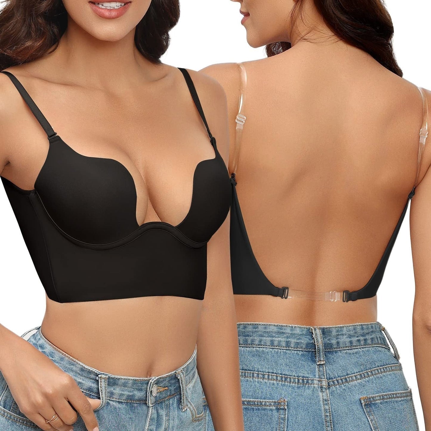 Reggiseno Elegante Senza Cuciture con Schiena Scoperta da Donna