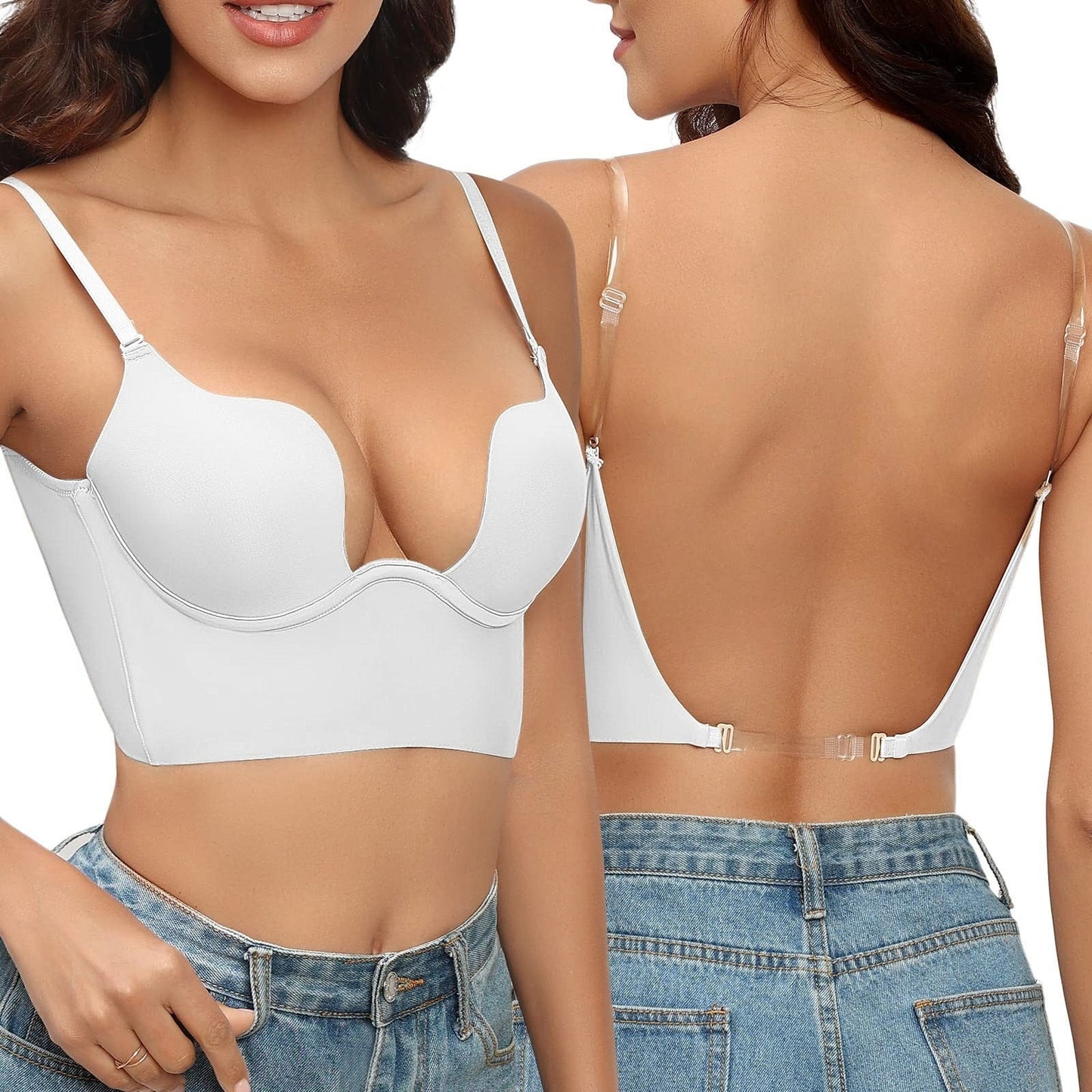 Reggiseno Elegante Senza Cuciture con Schiena Scoperta da Donna