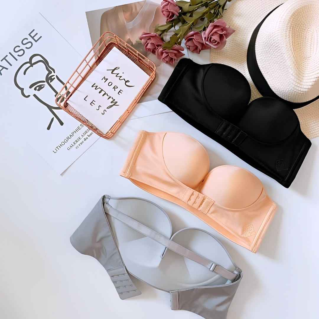 Reggiseno Push-Up Senza Spalline – Sostegno Invisibile e Comfort
