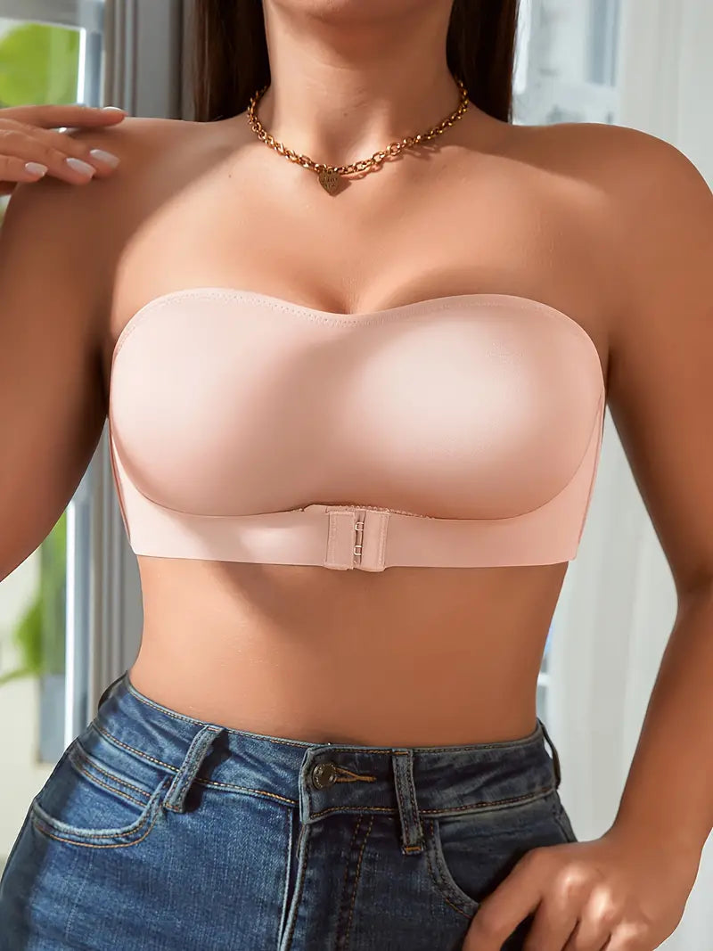 Reggiseno Strapless da Donna con Chiusura Frontale