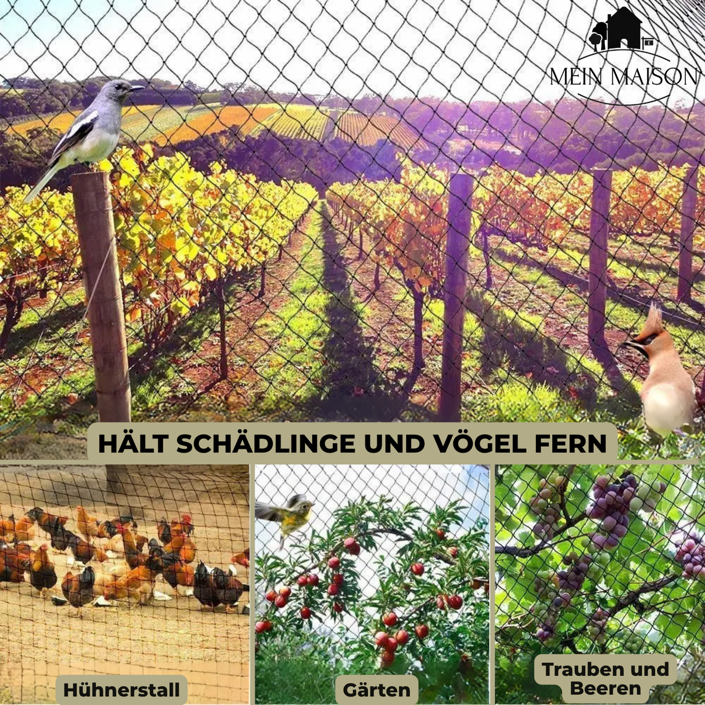 Rete da Giardino | Resistente ai Raggi UV e allo Strappo | Protezione Flessibile per Piante | Disponibile su Misura