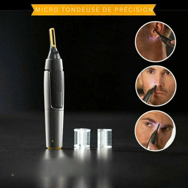 Rifinitore di precisione ultra delicato per barba, naso e sopracciglia