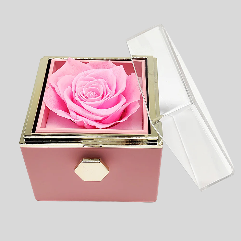 Rosa stabilizzata con collana ad incisione personalizzata