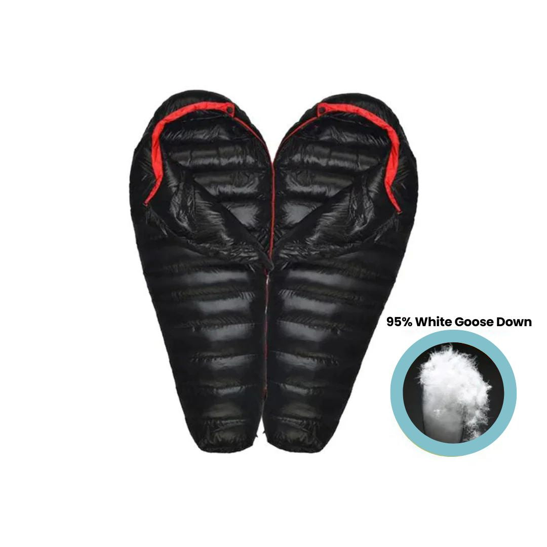 Sacco a Pelo Invernale – Isolamento in Piuma, Nylon Ripstop 400T, Omologato per 20 °C