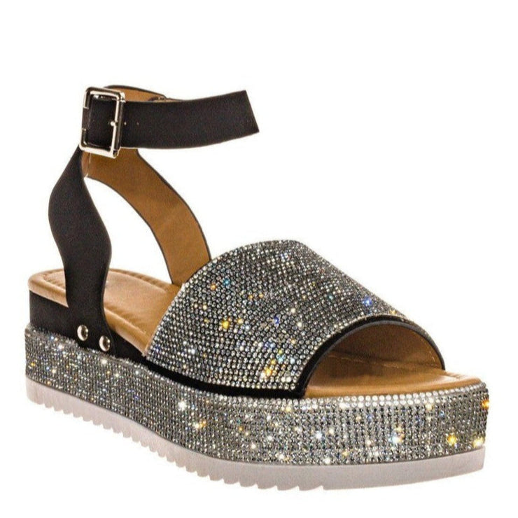 Sandali da donna con platform e strass