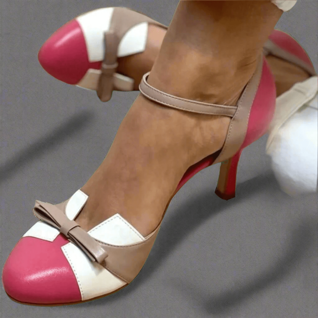 Sandali da donna con tacco e dettaglio fiocco elegante