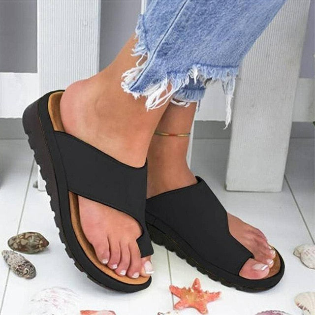 Sandali ortopedici da donna per correzione alluce valgo – Ciabatte anatomiche e comode in materiali traspiranti con cinturini regolabili