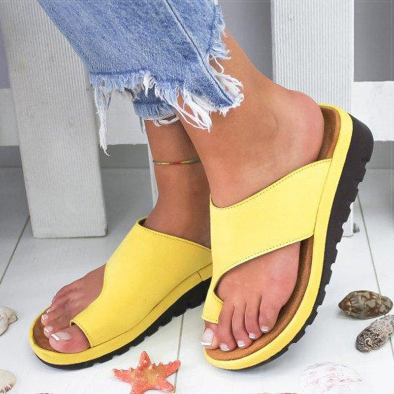 Sandali ortopedici da donna per correzione alluce valgo – Ciabatte anatomiche e comode in materiali traspiranti con cinturini regolabili