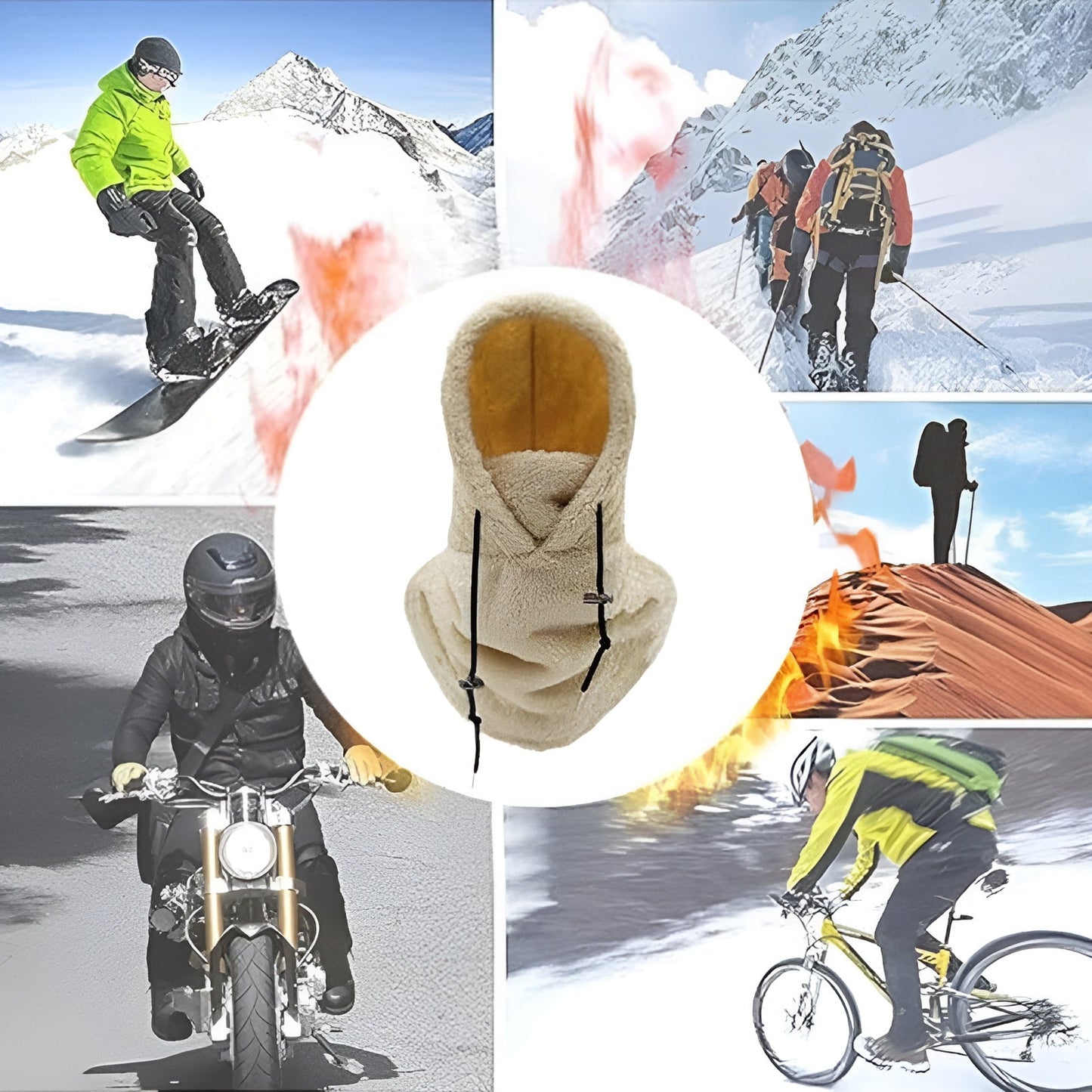 Scaldacollo a tubo versatile in pile invernale