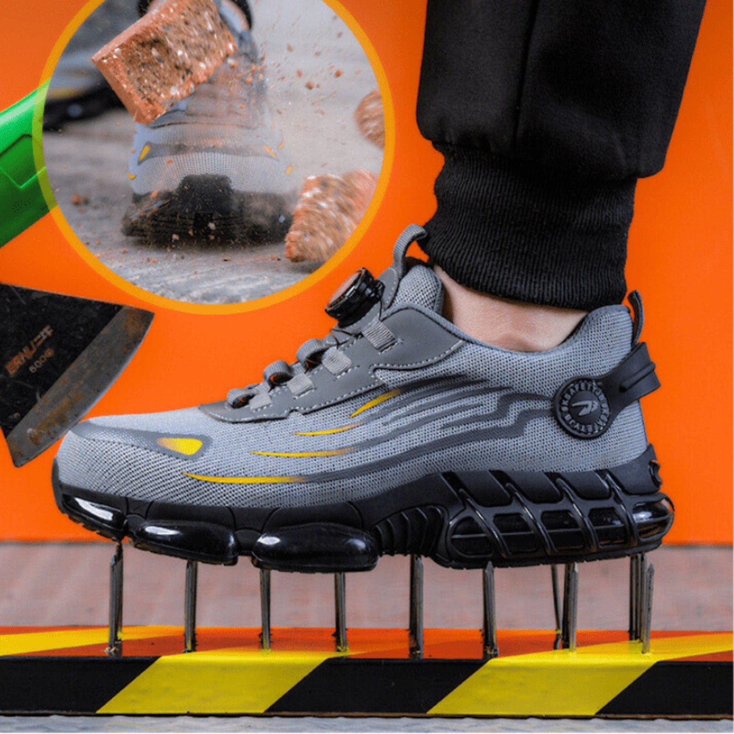 Scarpe antinfortunistiche – Leggere, antiscivolo, punta rinforzata, comfort ergonomico