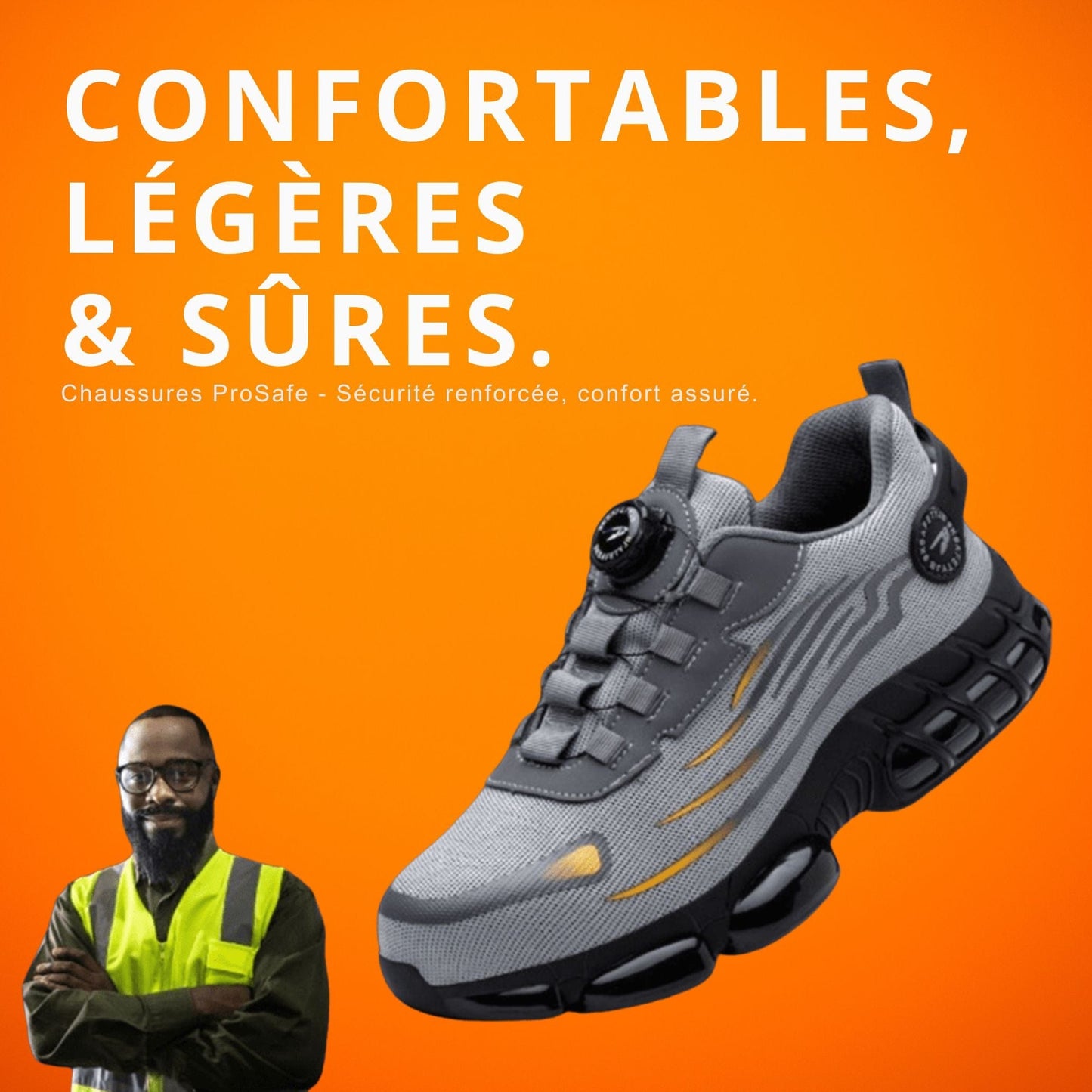 Scarpe antinfortunistiche – Leggere, antiscivolo, punta rinforzata, comfort ergonomico