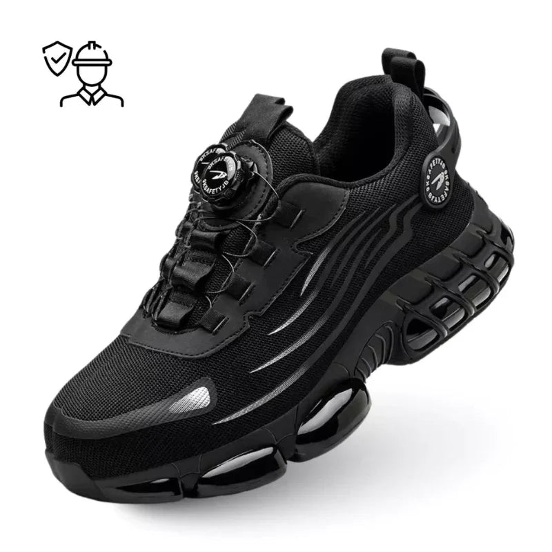 Scarpe antinfortunistiche ultraleggere e resistenti con puntale in acciaio e fibbia regolabile