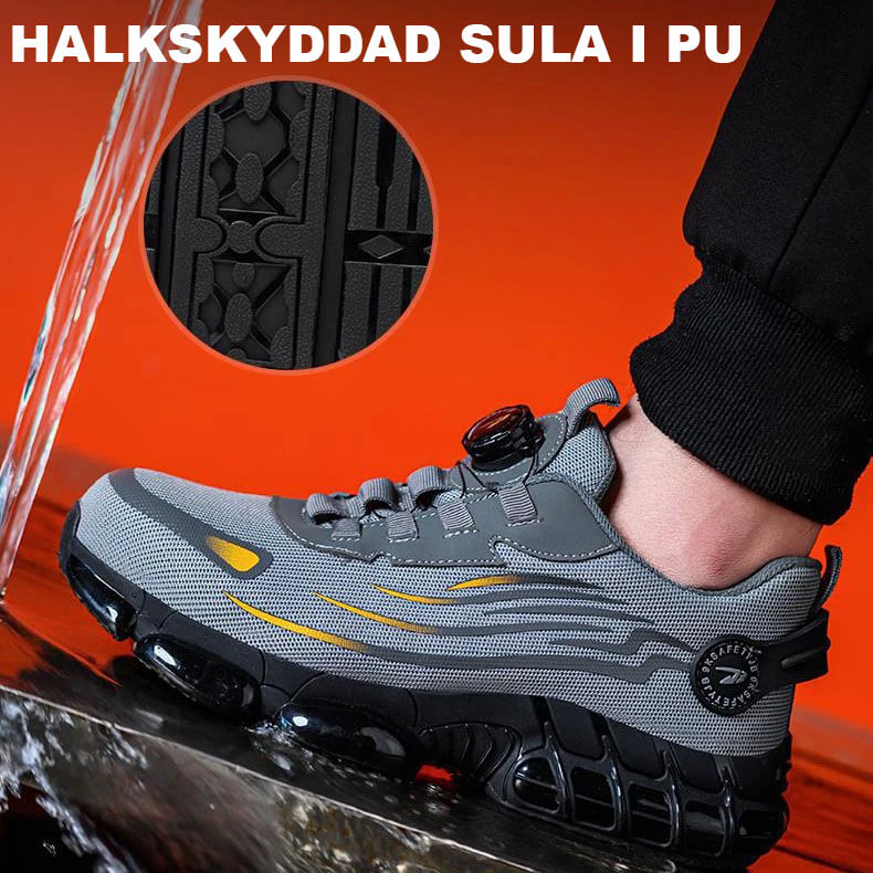 Scarpe antinfortunistiche ultraleggere e resistenti con puntale in acciaio e fibbia regolabile