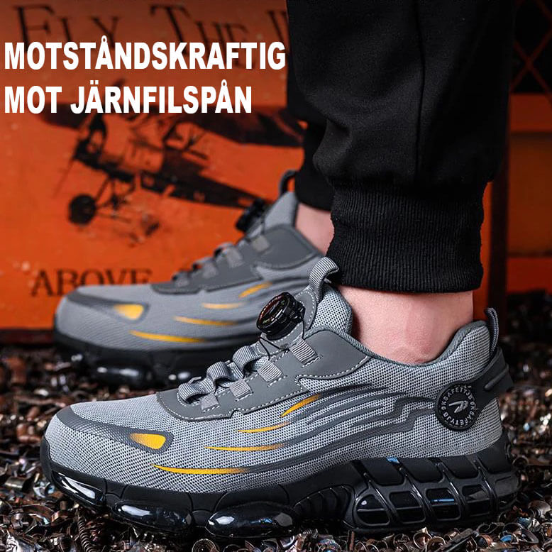 Scarpe antinfortunistiche ultraleggere e resistenti con puntale in acciaio e fibbia regolabile