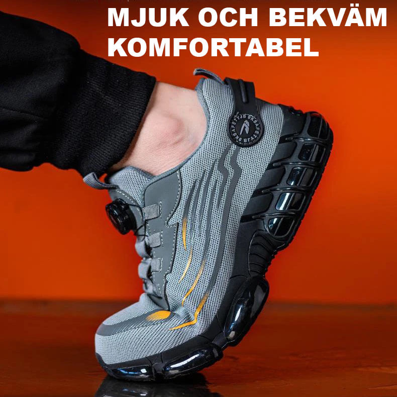 Scarpe antinfortunistiche ultraleggere e resistenti con puntale in acciaio e fibbia regolabile