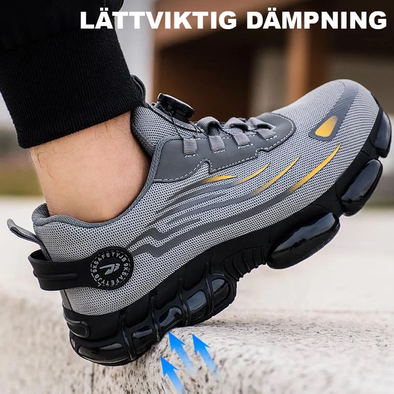 Scarpe antinfortunistiche ultraleggere e resistenti con puntale in acciaio e fibbia regolabile