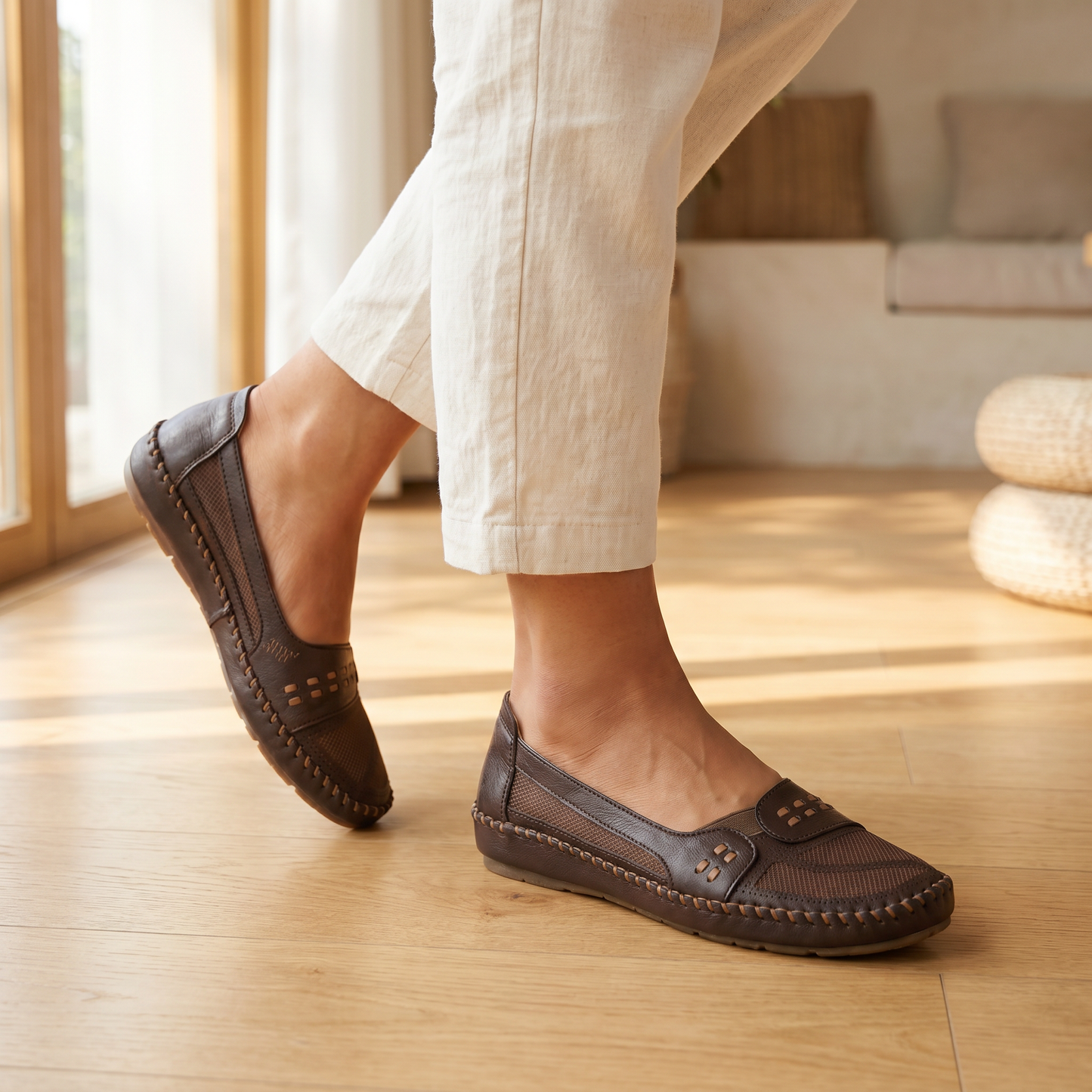 Scarpe Basse Ortopediche da Donna | Supporto Anatomico dell'Arco Plantare | Scarpe Basse Comode e di Supporto
