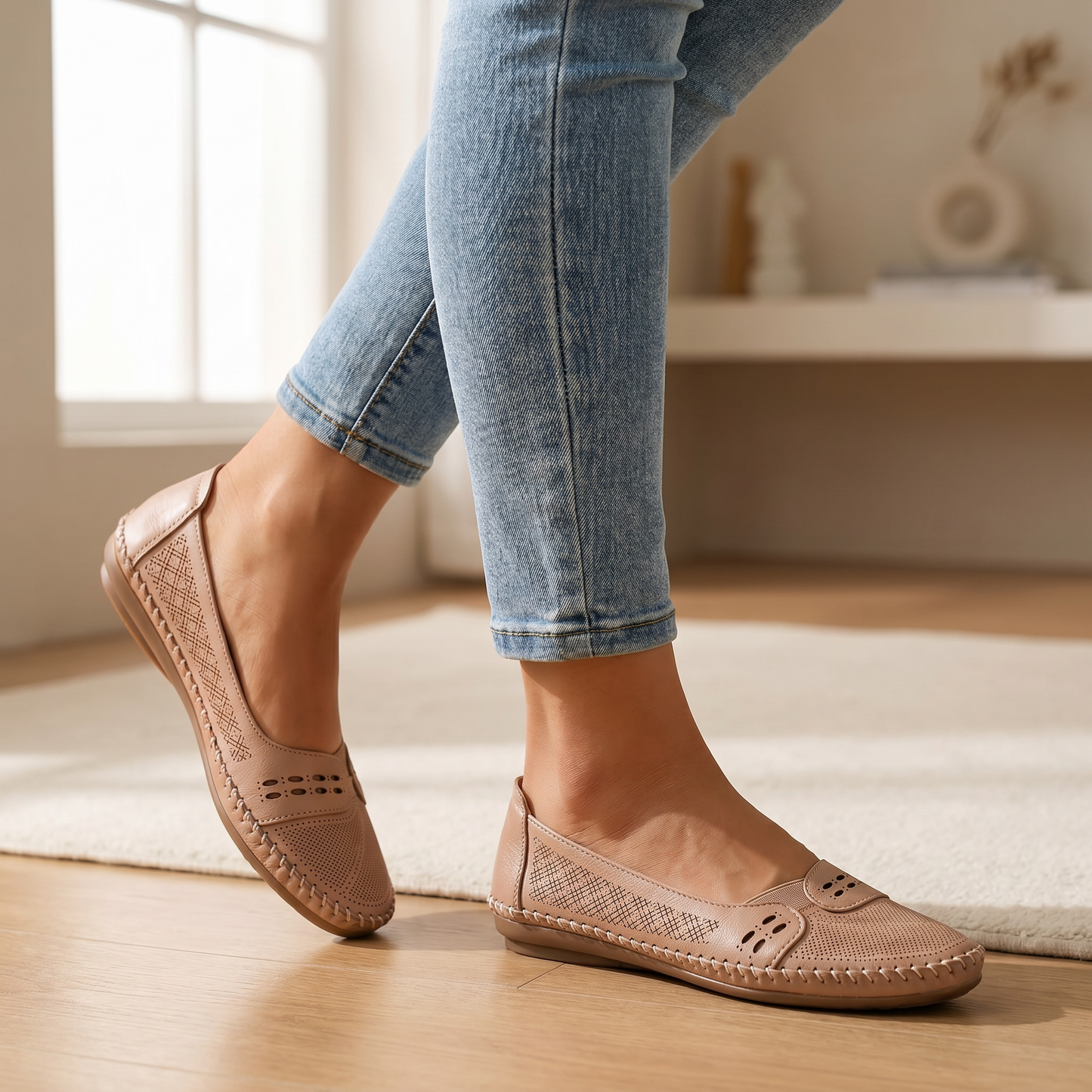 Scarpe Basse Ortopediche da Donna | Supporto Anatomico dell'Arco Plantare | Scarpe Basse Comode e di Supporto