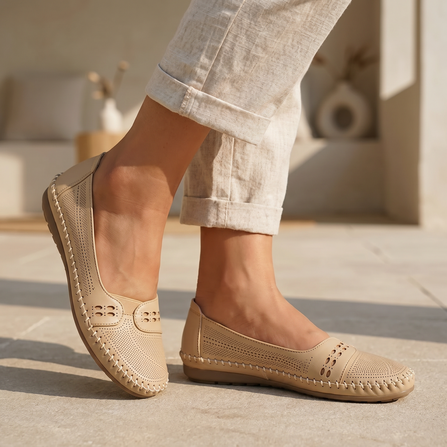 Scarpe Basse Ortopediche da Donna | Supporto Anatomico dell'Arco Plantare | Scarpe Basse Comode e di Supporto
