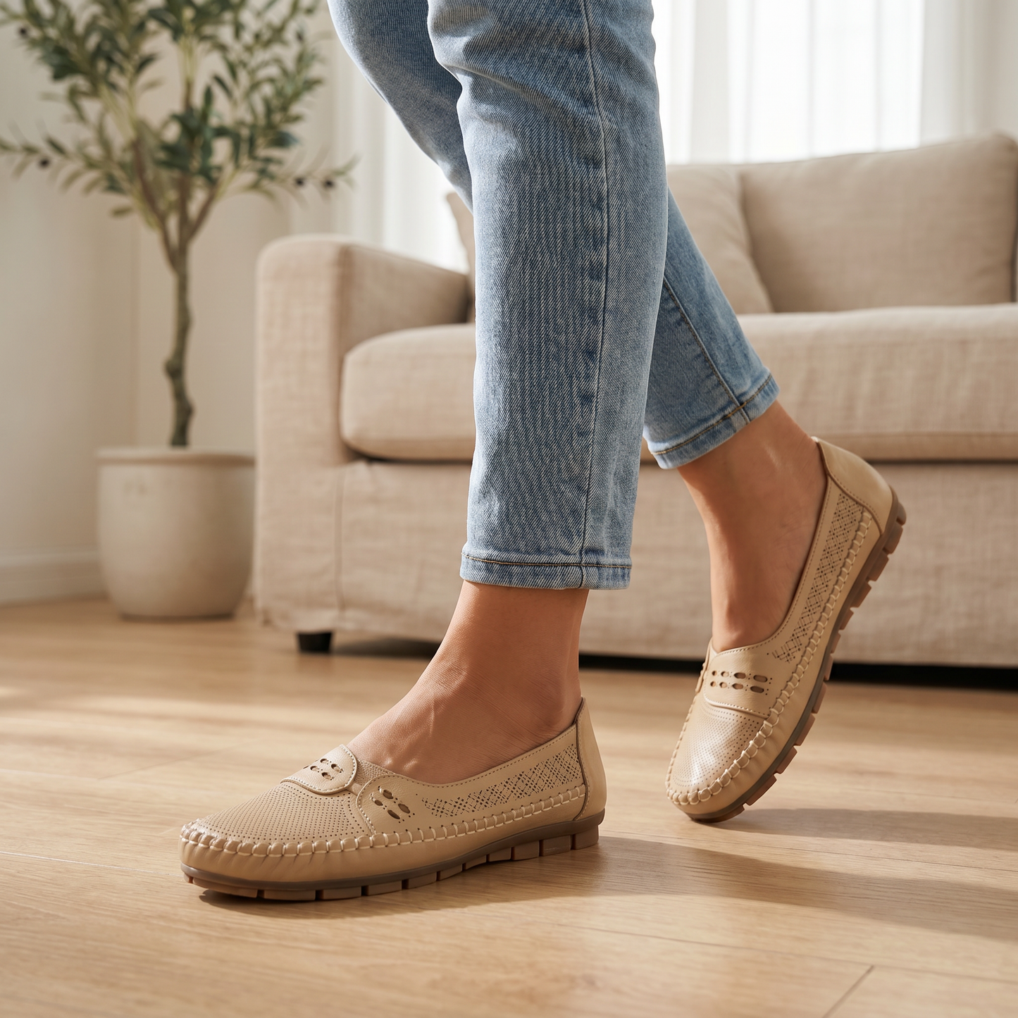 Scarpe Basse Ortopediche da Donna | Supporto Anatomico dell'Arco Plantare | Scarpe Basse Comode e di Supporto