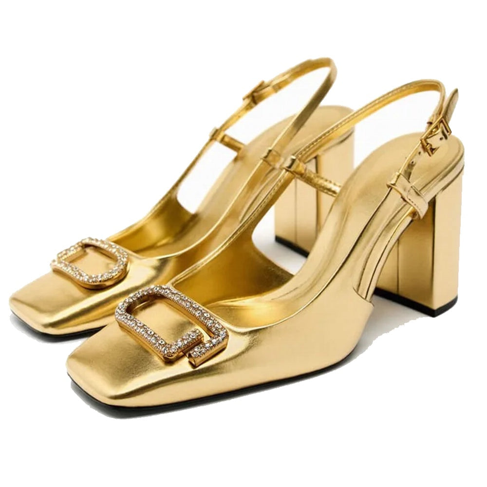 Scarpe con Tacco Alto Eleganti da Donna Slingback Moderne da Ufficio