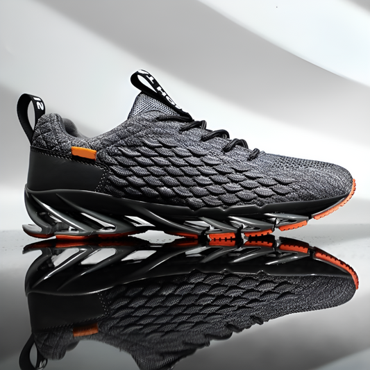 Scarpe da Corsa da Uomo Ammortizzate con Tomaia in Mesh Traspirante – Sneaker Sportive Stringate