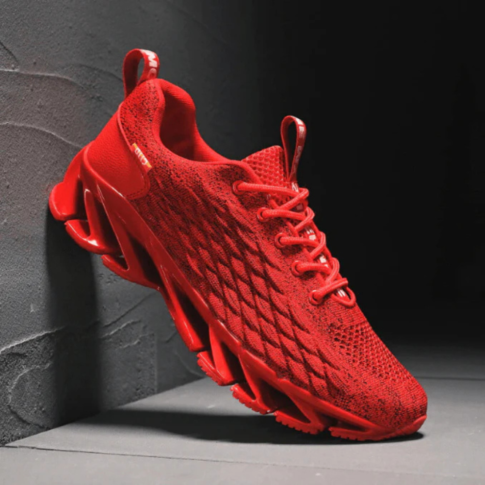 Scarpe da Corsa da Uomo Ammortizzate con Tomaia in Mesh Traspirante – Sneaker Sportive Stringate