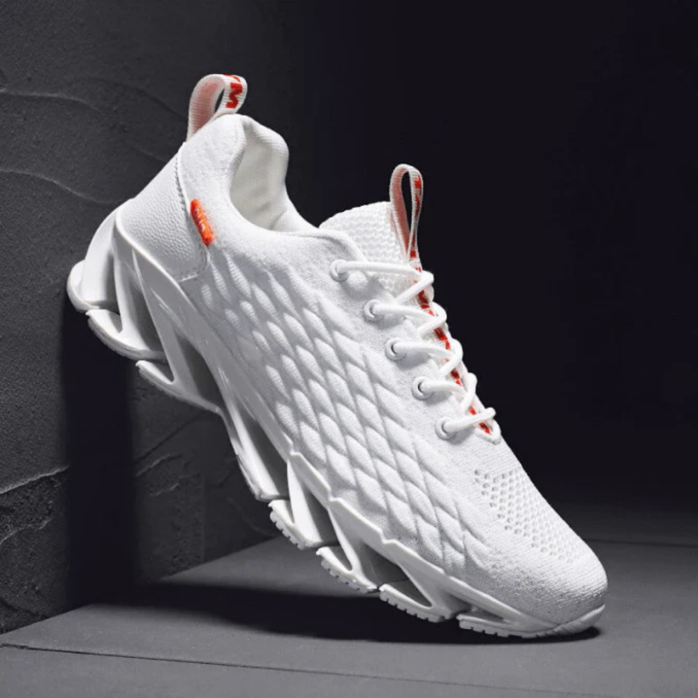 Scarpe da Corsa da Uomo Ammortizzate con Tomaia in Mesh Traspirante – Sneaker Sportive Stringate
