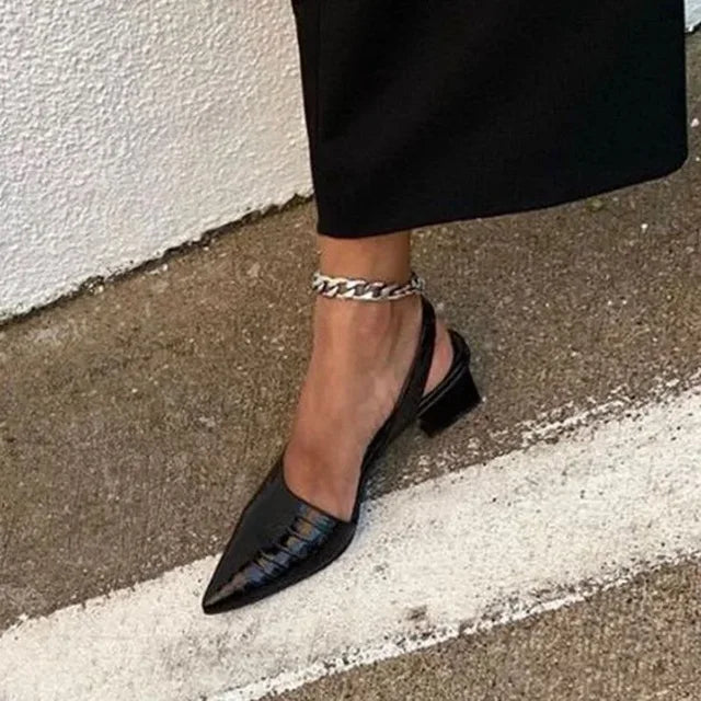 Scarpe Décolleté Ortopediche con Stampa Coccodrillo – Eleganti, Comode e Perfette per Ogni Occasione