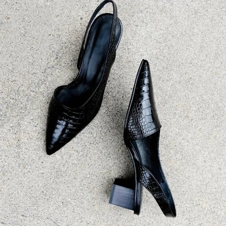 Scarpe Décolleté Ortopediche con Stampa Coccodrillo – Eleganti, Comode e Perfette per Ogni Occasione