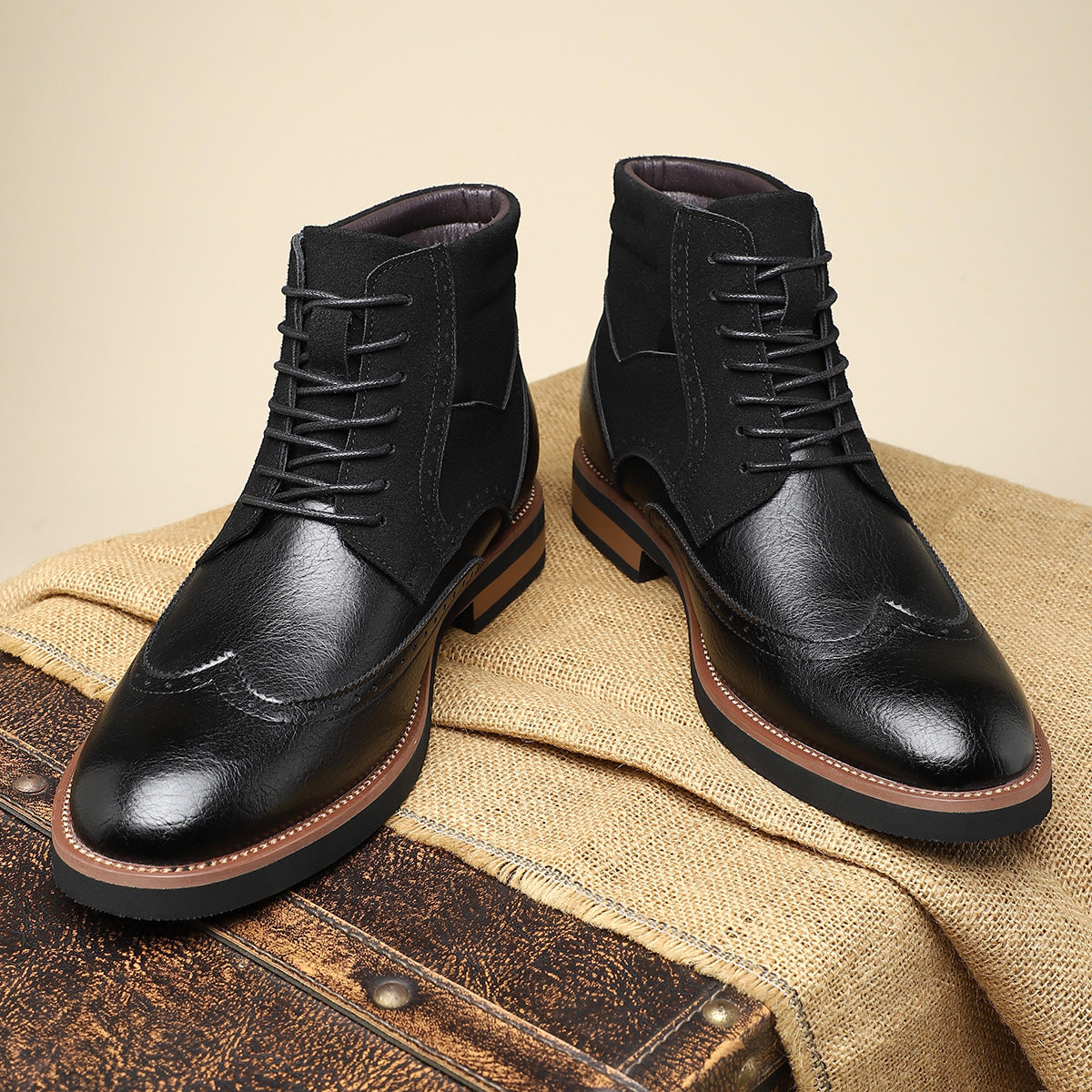 Scarpe in pelle da uomo Wingtip