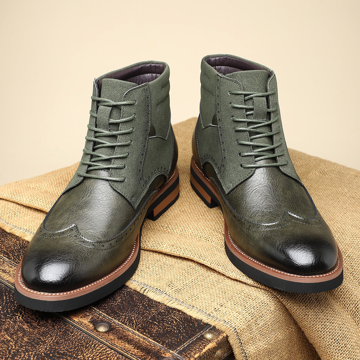 Scarpe in pelle da uomo Wingtip