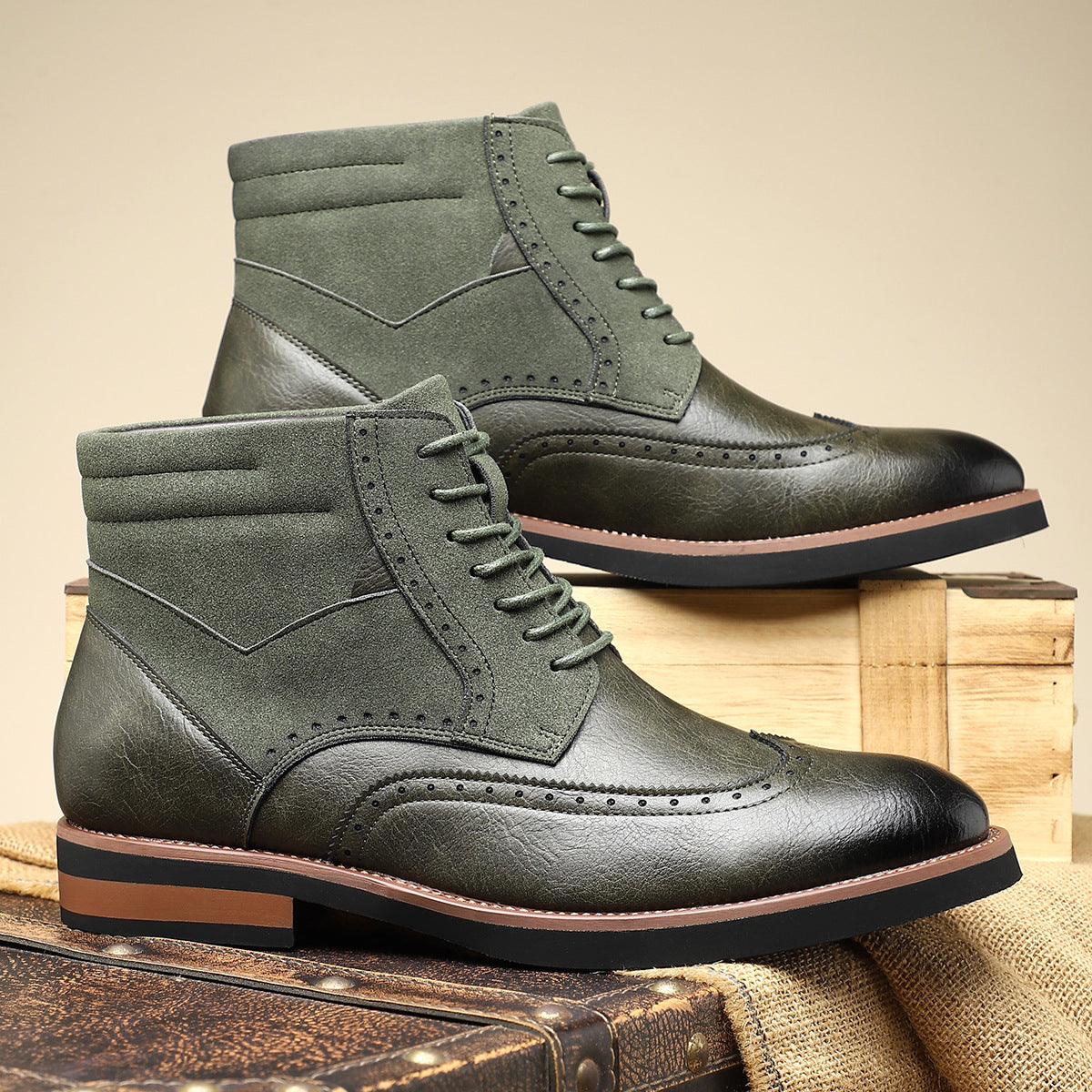 Scarpe in pelle da uomo Wingtip