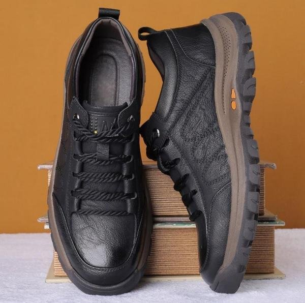 Scarpe Ortopediche da Uomo Eleganti in Pelle di Vitello di Alta Qualità – Leggere, Impermeabili e Antiscivolo