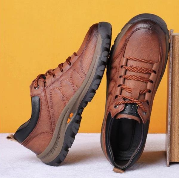 Scarpe Ortopediche da Uomo Eleganti in Pelle di Vitello di Alta Qualità – Leggere, Impermeabili e Antiscivolo