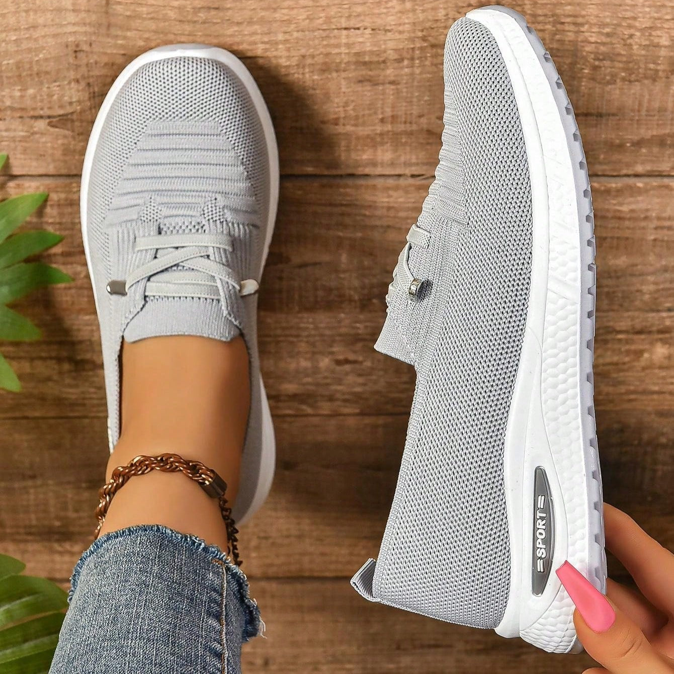 Scarpe sportive ortopediche con supporto plantare rinforzato e ammortizzazione – design traspirante slip-on