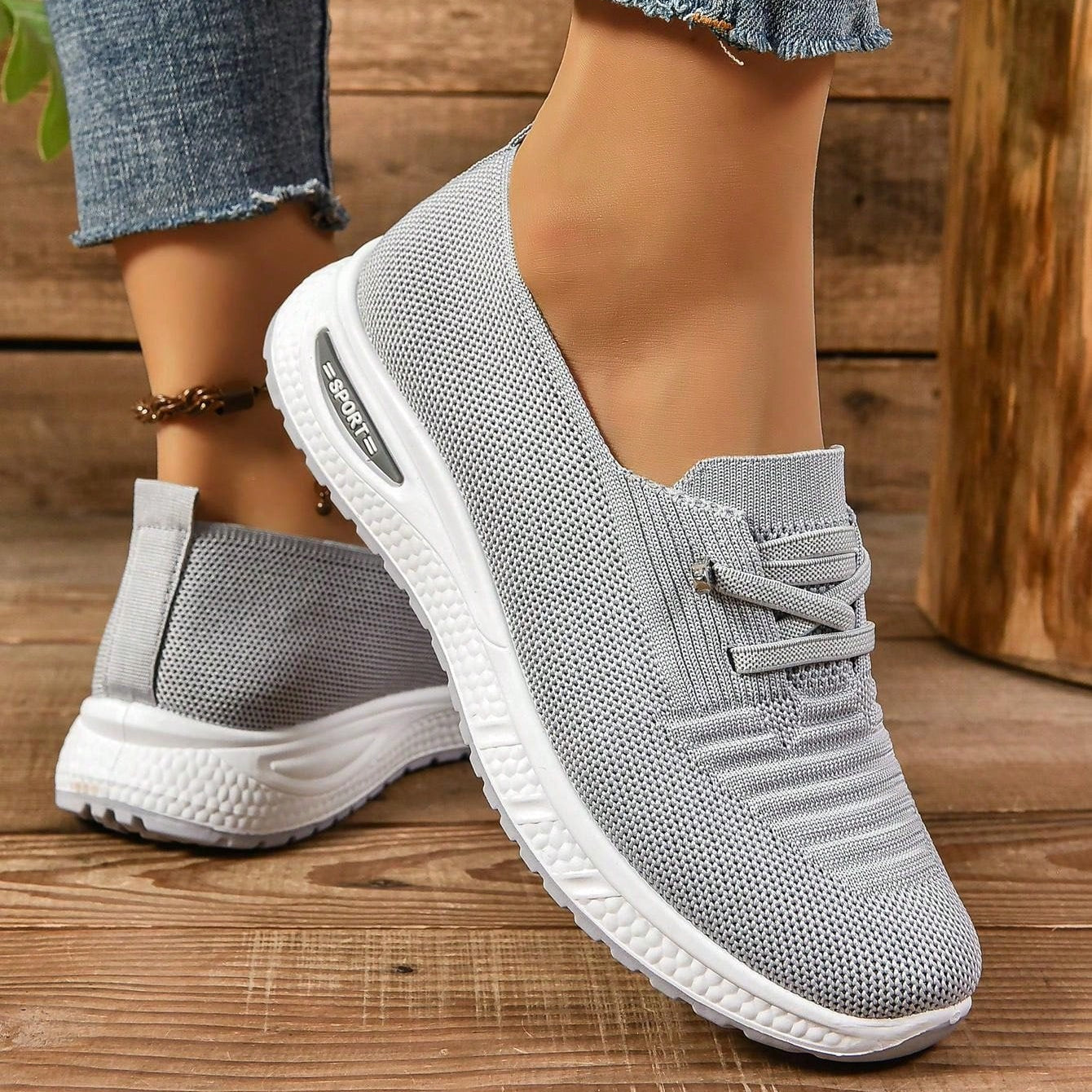 Scarpe sportive ortopediche con supporto plantare rinforzato e ammortizzazione – design traspirante slip-on