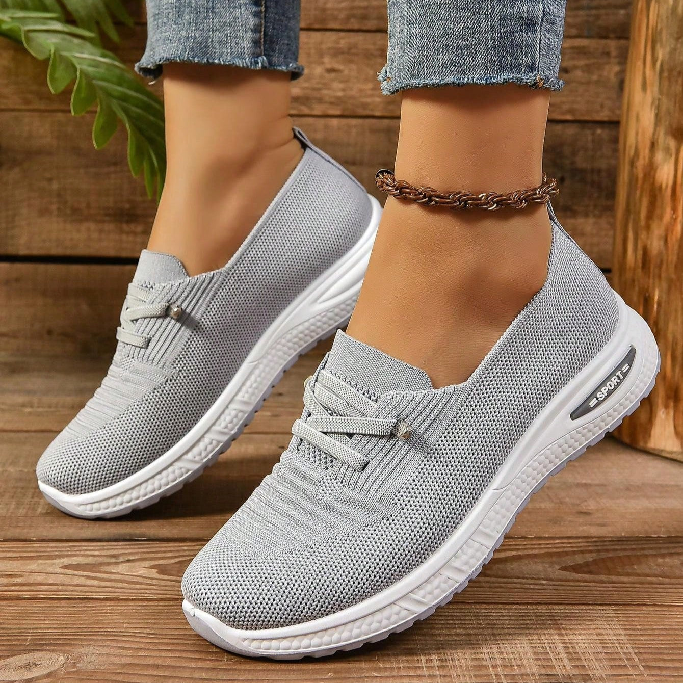 Scarpe sportive ortopediche con supporto plantare rinforzato e ammortizzazione – design traspirante slip-on