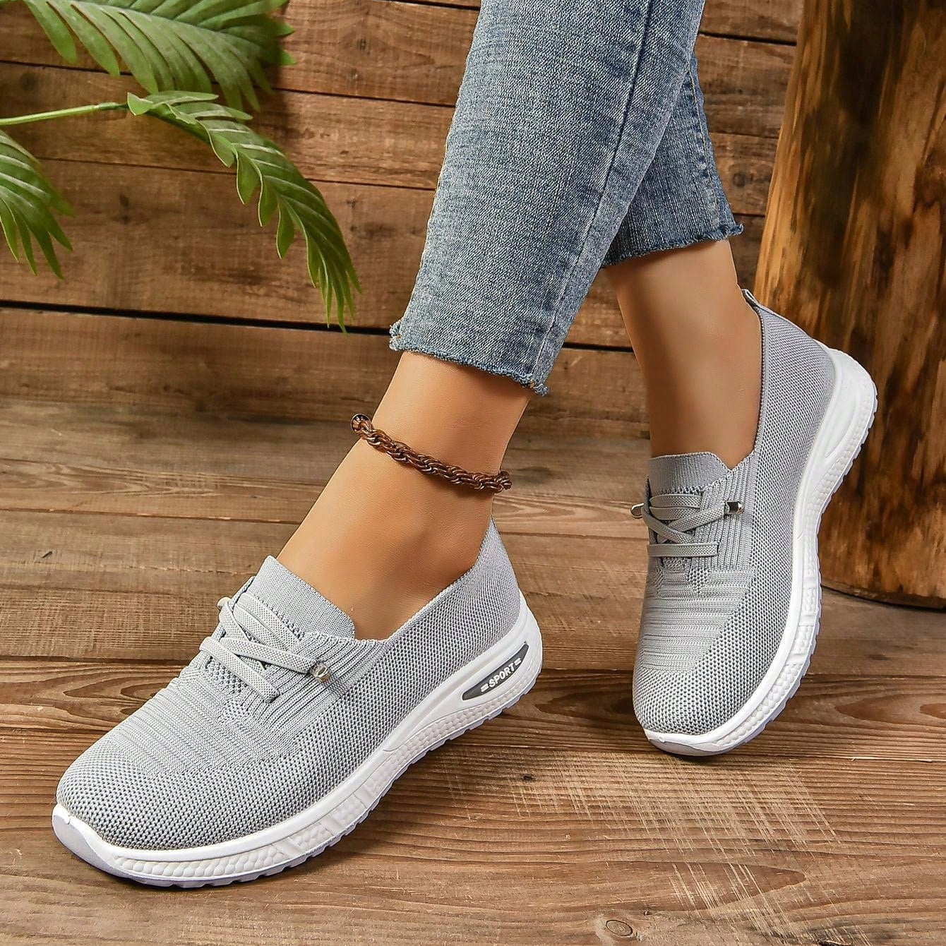 Scarpe sportive ortopediche con supporto plantare rinforzato e ammortizzazione – design traspirante slip-on