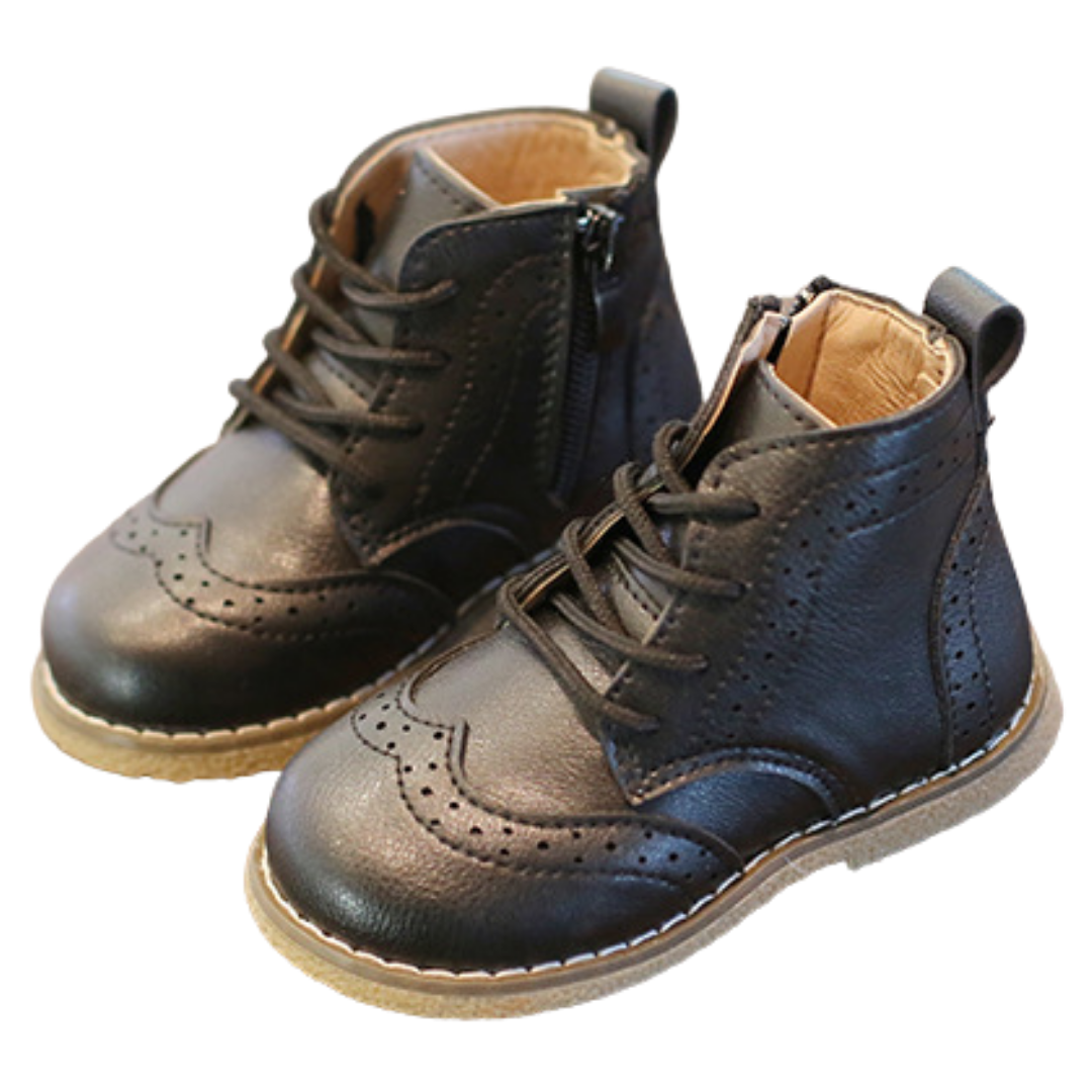 Scarpine Primi Passi Stile Brogue con Suola Morbida da Neonato