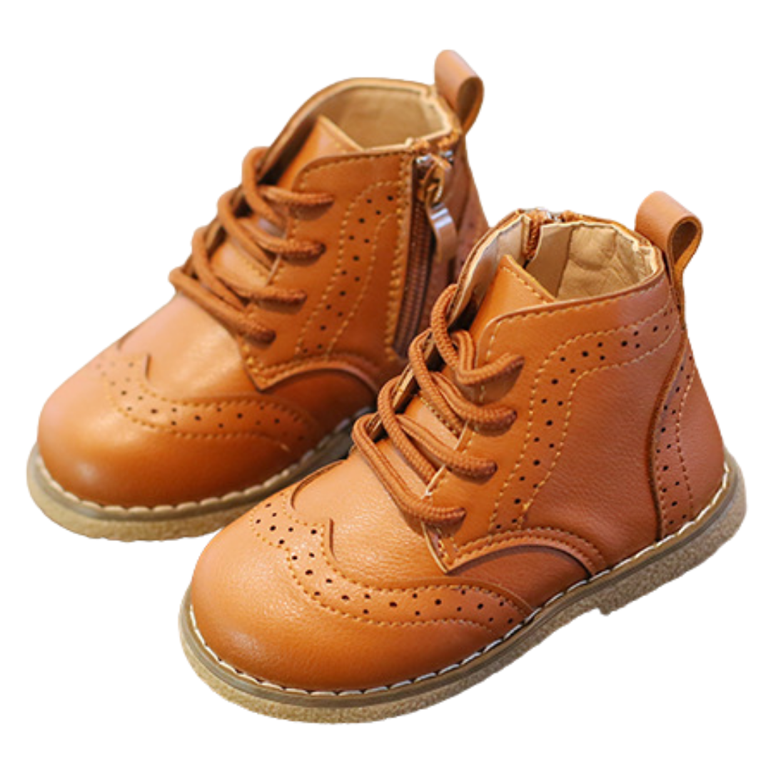 Scarpine Primi Passi Stile Brogue con Suola Morbida da Neonato