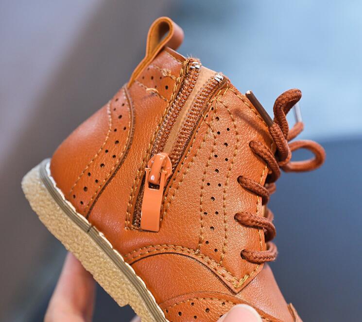 Scarpine Primi Passi Stile Brogue con Suola Morbida da Neonato