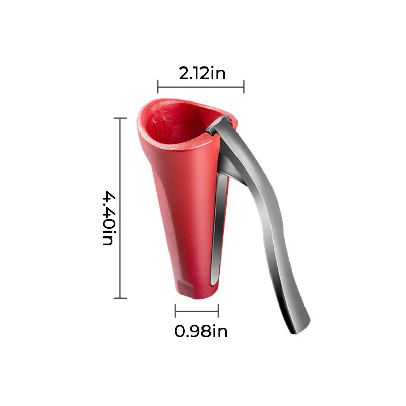Schiaccianoci ergonomico in alluminio rosso e nero