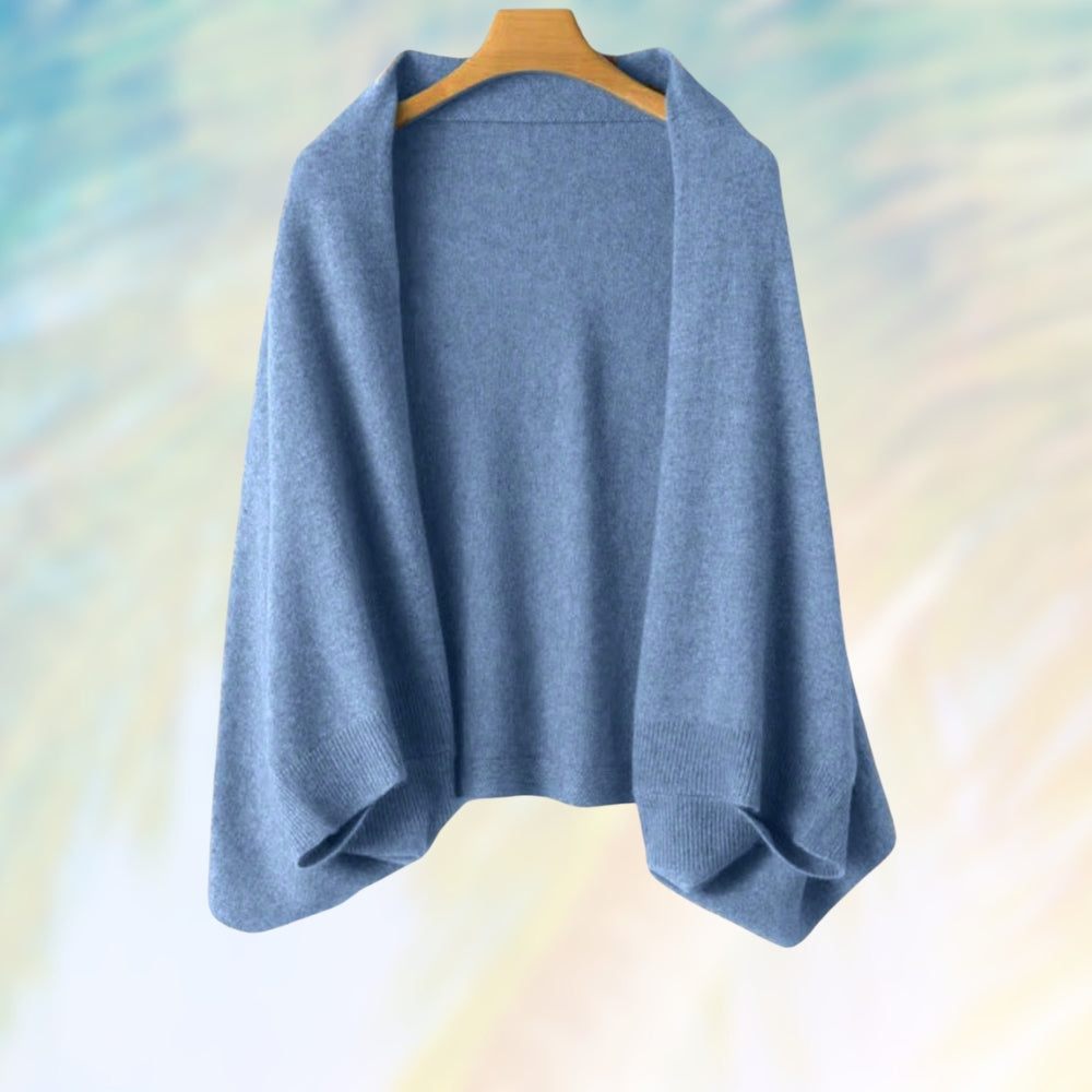 Sciarpa-coprispalle in maglia di lana