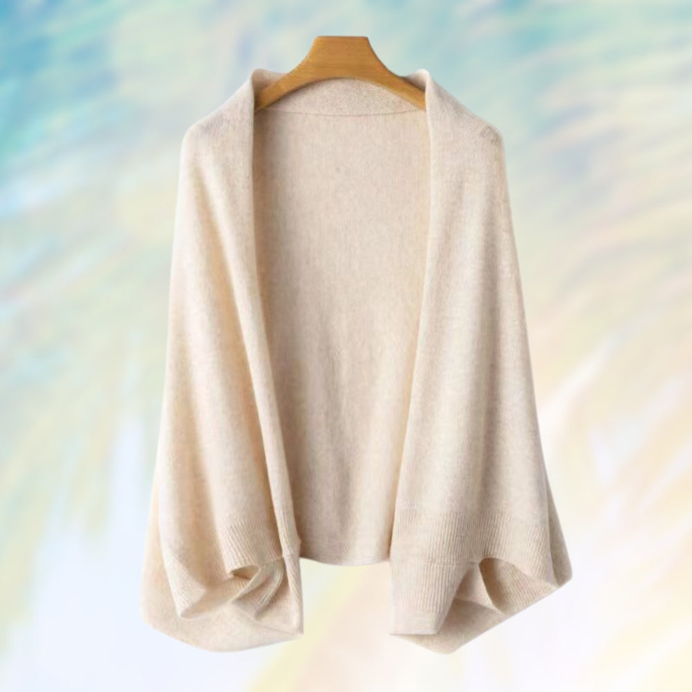 Sciarpa-coprispalle in maglia di lana