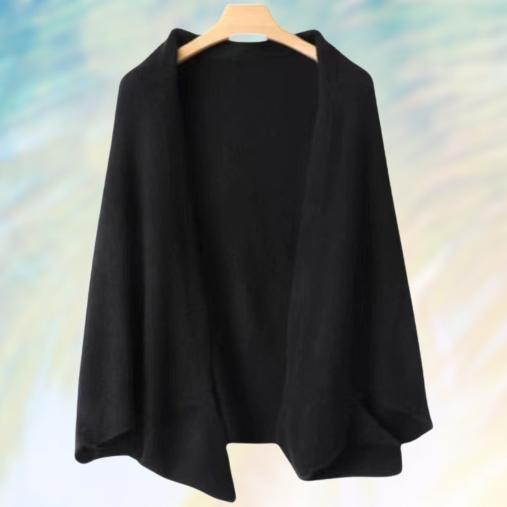 Sciarpa-coprispalle in maglia di lana