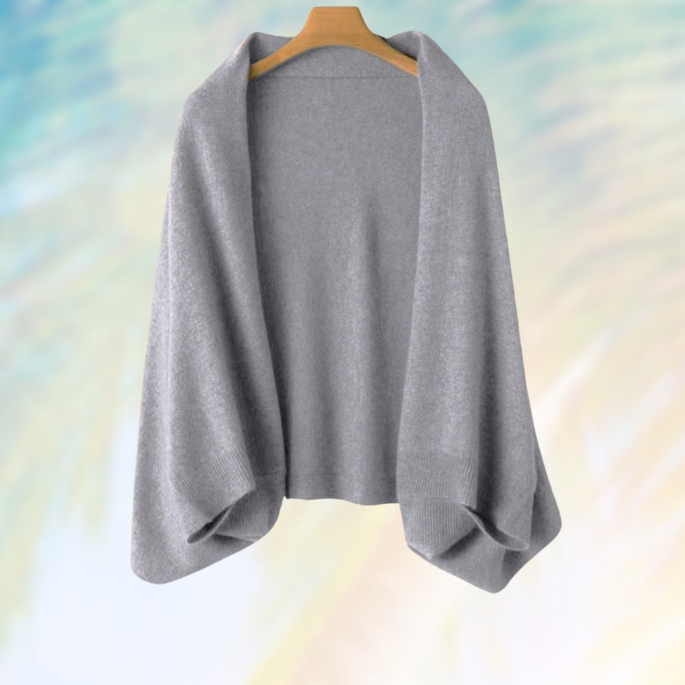 Sciarpa-coprispalle in maglia di lana