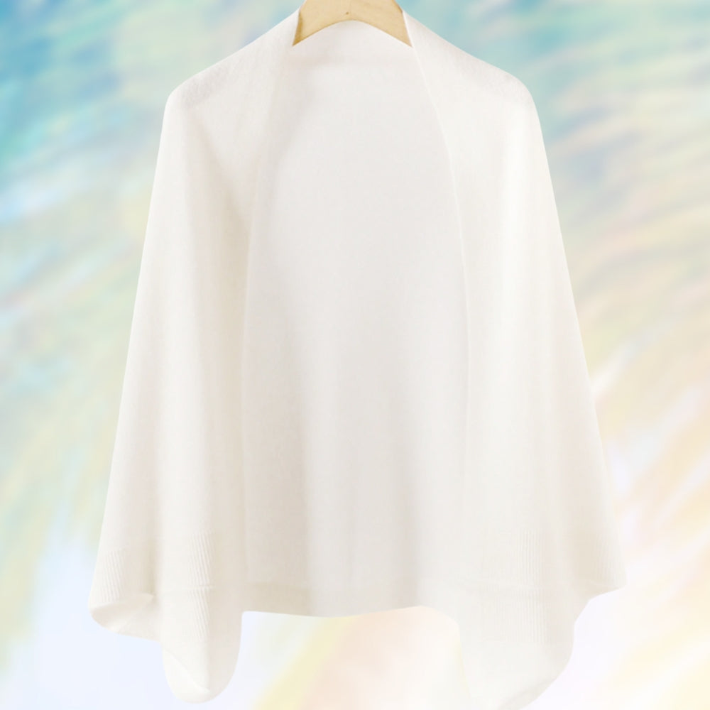 Sciarpa-coprispalle in maglia di lana