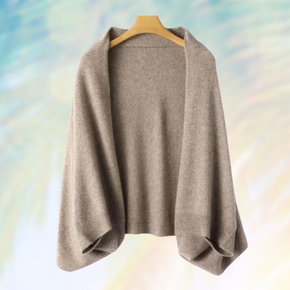 Sciarpa-coprispalle in maglia di lana