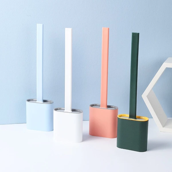 Scopino per WC con testa flessibile in silicone per una pulizia igienica e facile, dal design moderno